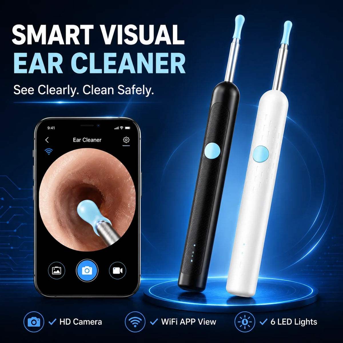 Smart Visual Ear Wax Remover with 1080P HD Camera
